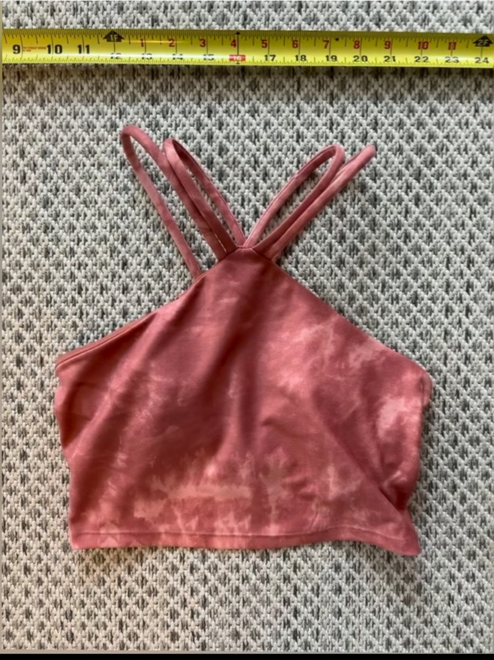 GILLY HICKS- Tie-Dye halter crop top/ sports bra